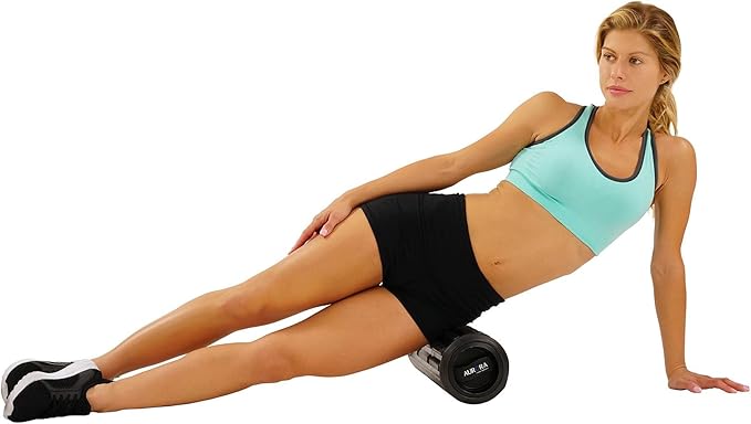 Aurora Health & Beauty Vibrating Foam Roller Massager - 3-Speed Deep Tissue Therapy for Muscle Recovery & Pain Relief, Portable Ergonomic Design