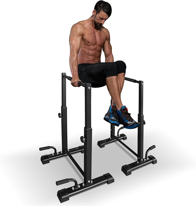 Dip Bar Heavy Duty Steel Dip Stand Station, Pull Up Bar for Fitness Home Gym Workout, Parallel Bars Dip Equipment for Strength Training (1200LBS Loading Capacity, 2025 New Version)
