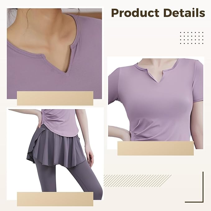 Pilates & Yoga Set For Women, 4-Piece Activewear Collection, Polyester & Spandex, Size Xxl (135-150 Lb)