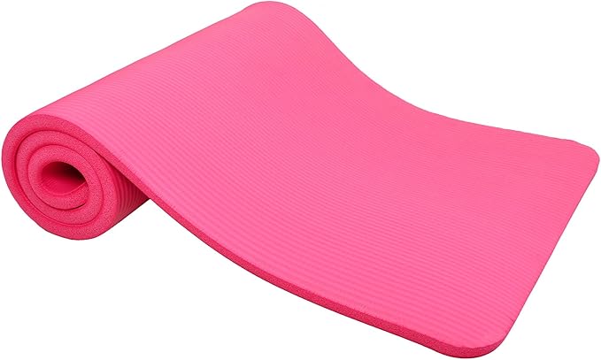 Fitvids 1/2-Inch Extra Thick High Density Anti-Tear Exercise Yoga Mat with Carrying Strap
