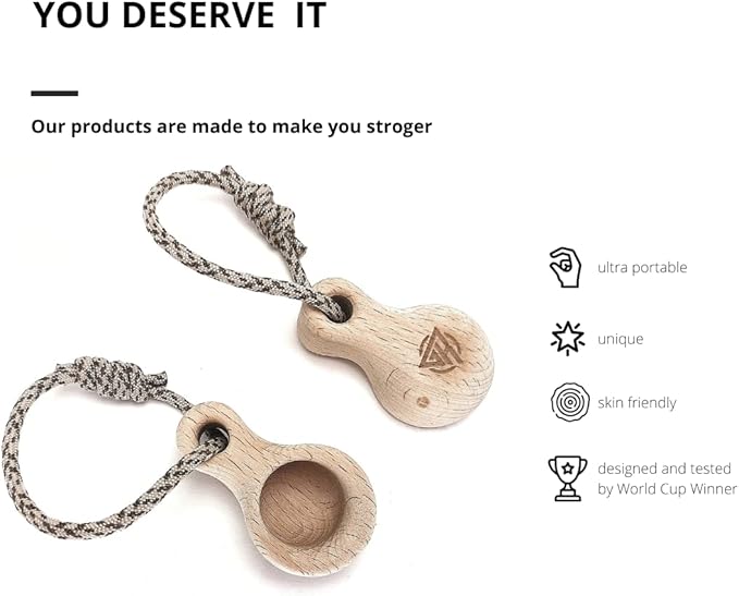 RainDrop Pair Pocket-sized Fingerboard for Rock Climbing - Portable Hangboard Finger Trainer for Grip Strength, Wood