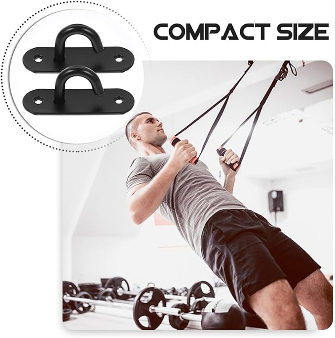 4pcs Stainless Steel Resistance Band Anchor Wall Hooks Heavy Duty Safety Strap Hangers for Home Gym Strength Training Equipment Attachments