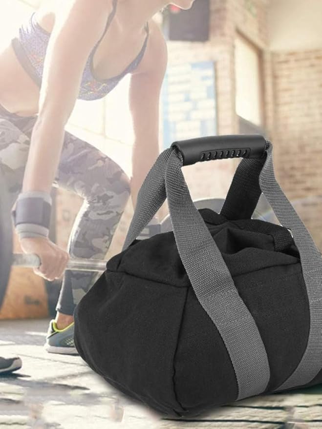 Fitness sandbag Weight Bag, for Strength Training, Yoga and Exercise, Weight Squat Bag, Black, 9.84 x 9.84 x 6.69 inches