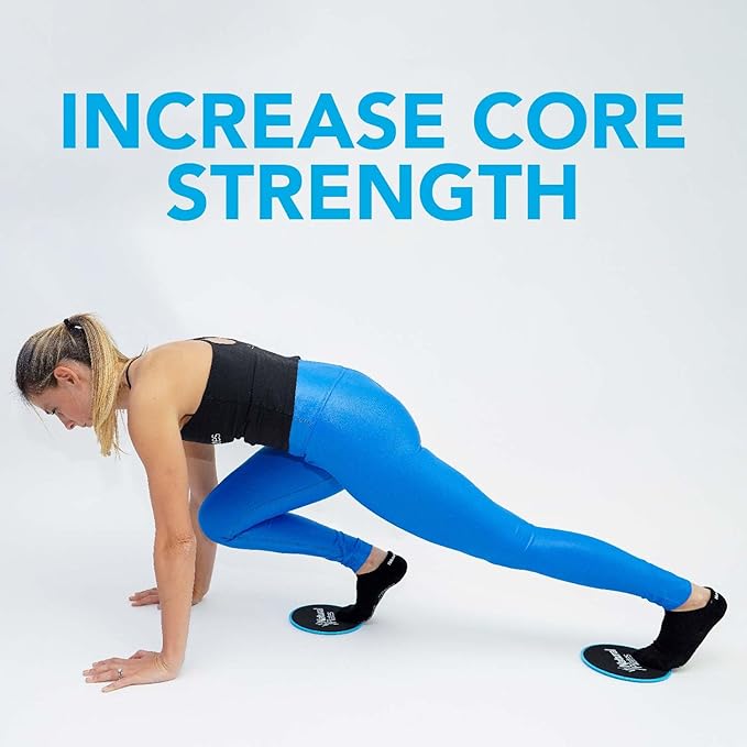 Natural Pilates Core Sliders - Dual Sided Sliders for Workouts on Carpet & Hardwood Floors, Exercise Sliders for Abs Legs and Butt, Ab disc Sliders for Workout, Core disc Sliders for Carpet