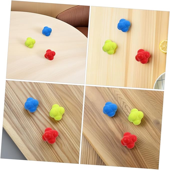 BESTonZON Enhance Hand Eye Coordination: 6pcs Reflex Training Balls Sturdy Reaction Balls for Basketball Hockey Tennis