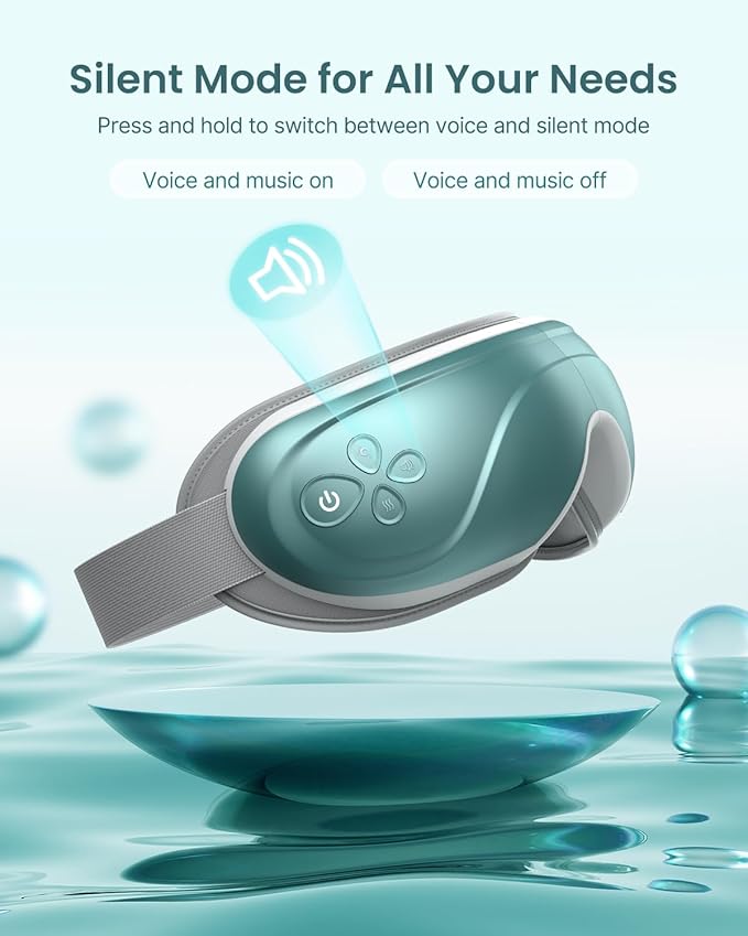 RENPHO Eye Massager with Heat and Cooling, Birthday Gifts for Mom Dad Women Men Heated Eye Mask for Migraine Relief Reduce Strain Improve Sleep Eyeris 2