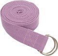 Everyday Yoga Strap with Metal D-Ring - Durable Stretching Strap for Yoga, Pilates, Flexibility & Physical Therapy (6ft, 8ft, 10ft)