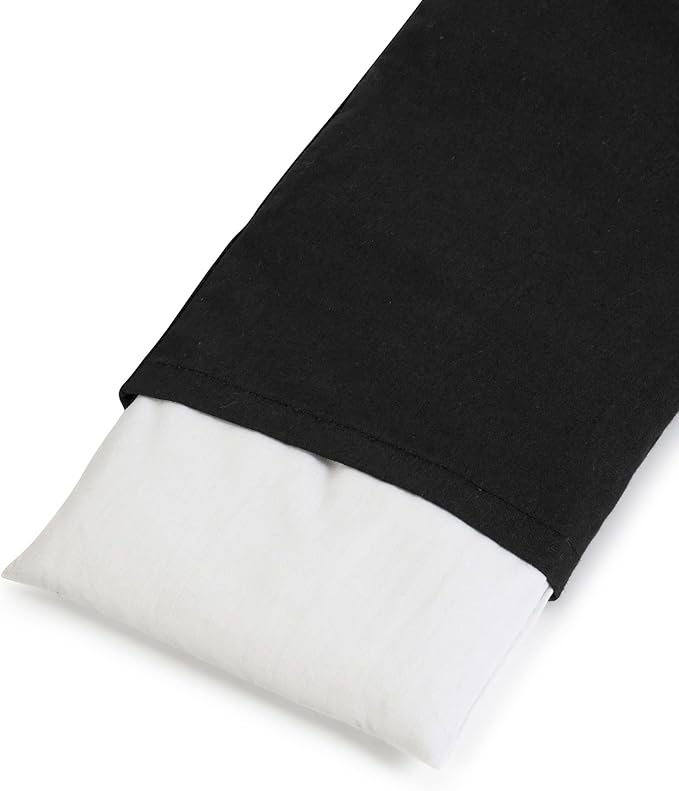 Yoga Studio Organic Eye Pillow - 23 cm x 13 cm - Cotton Filled with Flax Seeds - for Tired Eyes, Relaxation and Headaches