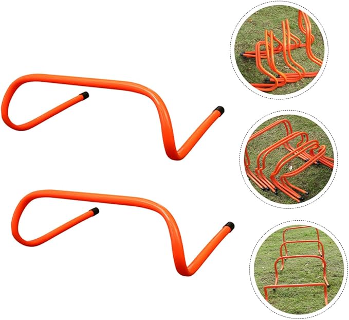 2pcs Plastic Speed Hurdles 15cm Wear-Resistant Agility Training Equipment for Youth Track and Field Football Soccer Conditioning