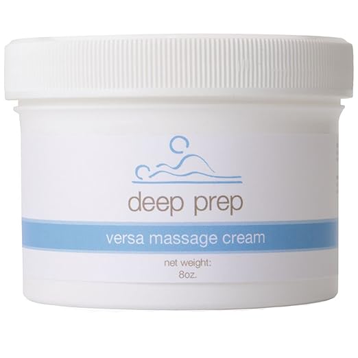 Rolyan Deep Prep Versa Massage Cream for Sore Muscles & Trigger Point Pain, 8oz