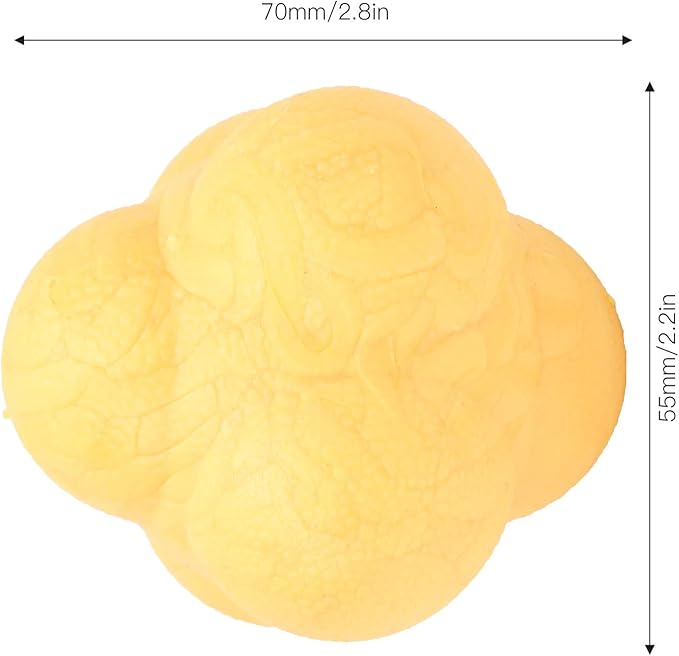 Drfeify 3Pcs Bounce Reaction Balls Ball Set for Training & Coordination HexShaped with TPR Material for Multisport Athletes
