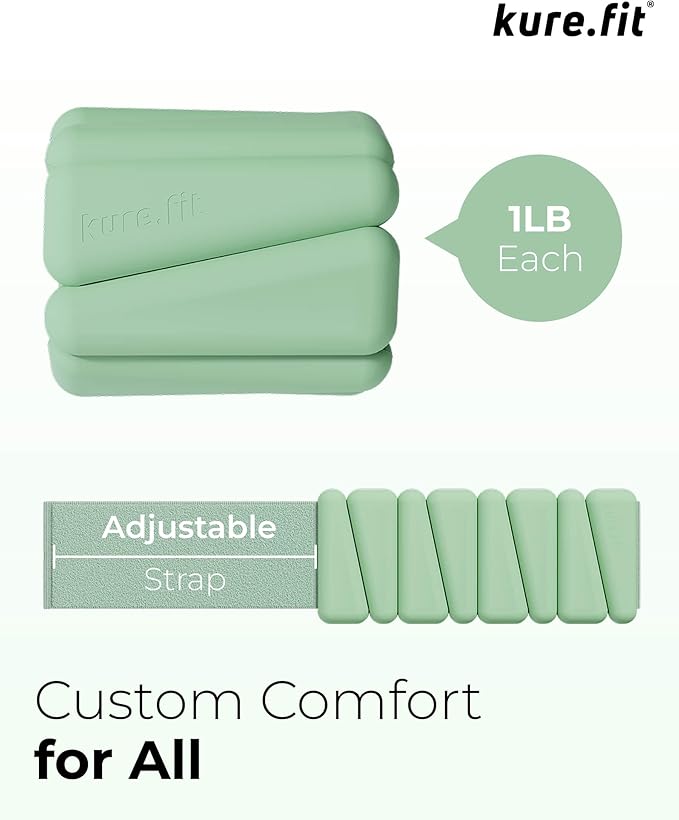 Pilates Weight | Wrist & Ankle Weights for Women | Weighted Bangles | 1LB/ 2LB Each (Set of 2)