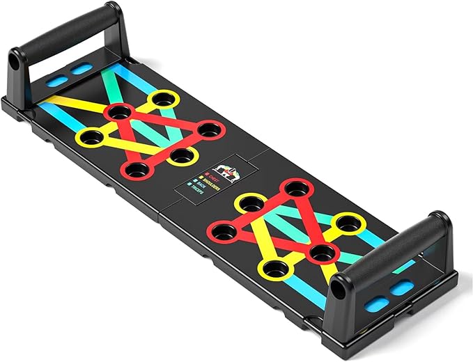 Multi-Functional Push-Up Plate. Portable and Foldable Push-up Board with Handle for Muscle Building and Strength Training