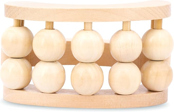 Wood Therapy Massage Tool | Lymphatic Drainage Massager | Cellulite, Fascia, Leg, Back & Thigh Muscle Roller for Post Liposuction & Fibrosis Treatment | Surgery Recovery 360 Lipo| Tummy Tuck & BBL