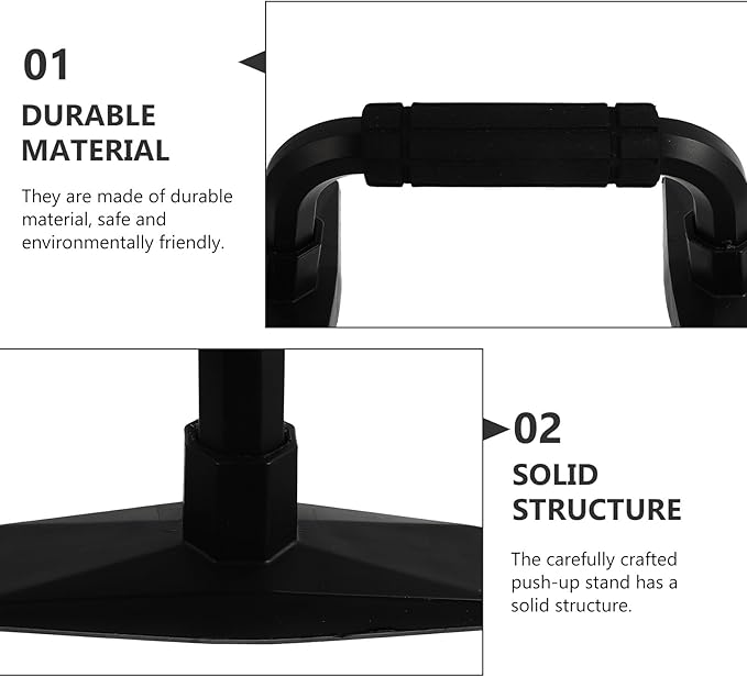 Alipis Push-up Stands Bars H-shape Arm Strength Training Tools Non-slip Hand Grip Fitness Equipment for Home Workout and Muscle Building