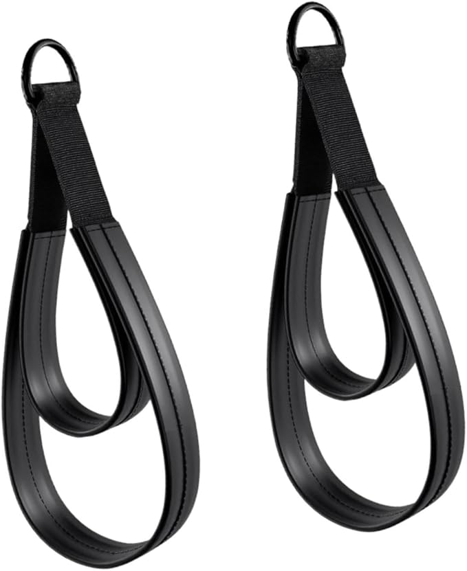 2Pcs Pilates Double Loop Straps for Reformer,Comfortable Grip Nonslip for Improve Flexibility Strength Dexterity Ankle Legs