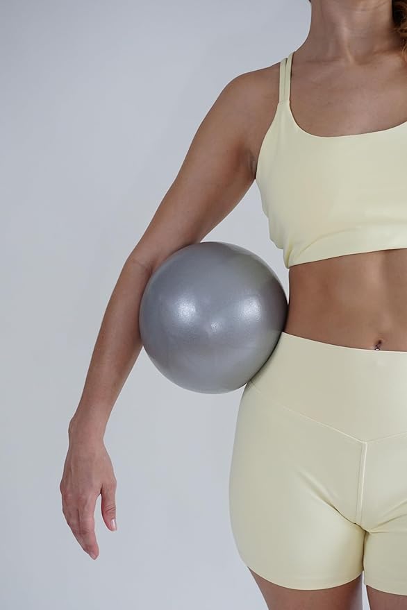 Pilates Pro Power Pack - Workout Essentials - 2.2lb Hand Weights, 2.2lb Ankle Weights/Wrist Weights, Resistance bands, Pilates Ball, Canvas Tote Bag - For Beginners or Advanced - Home or Gym/Studio Use.