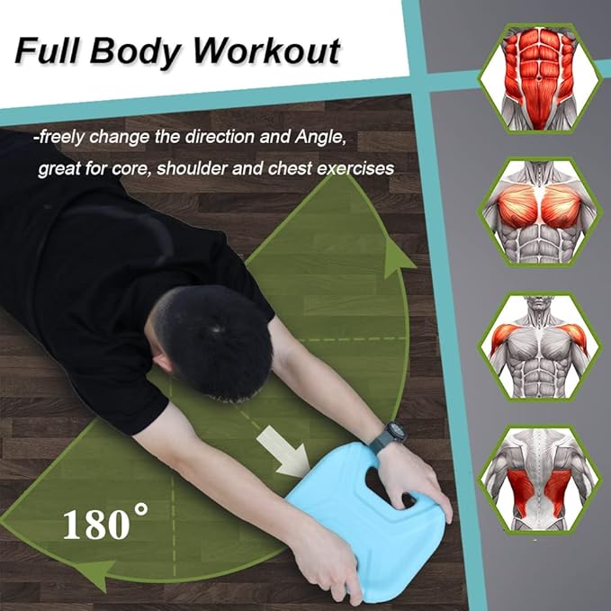Core Coaster Abdominal Abs Training Machine Equipment, Ab Wheel Roller Exercise for Home Gym, Waist Strength Trainer with a Kneel Mat (Blue)