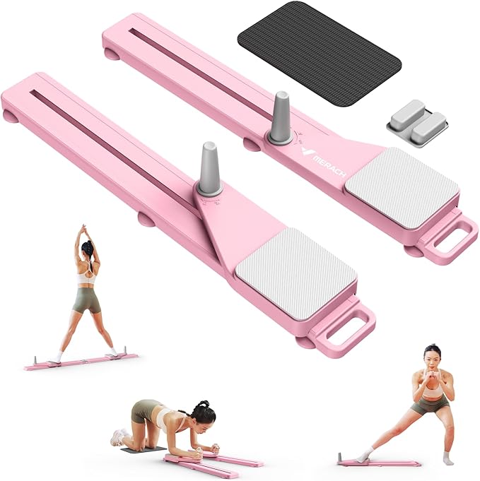 MERACH Pilates Board, Multifunctional Abdominal Plate, Detachable Ab Trainer Machine with Anti-Slip and Quiet Design, Portable Pilates Reformer for Core Workouts, Home Gym Equipment for Women