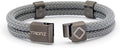 Trion:Z Zen Loop Duo Magnetic Field Therapy Wristband for Women & Men Featuring Patented ANSPO Technology (Charcoal, Large)