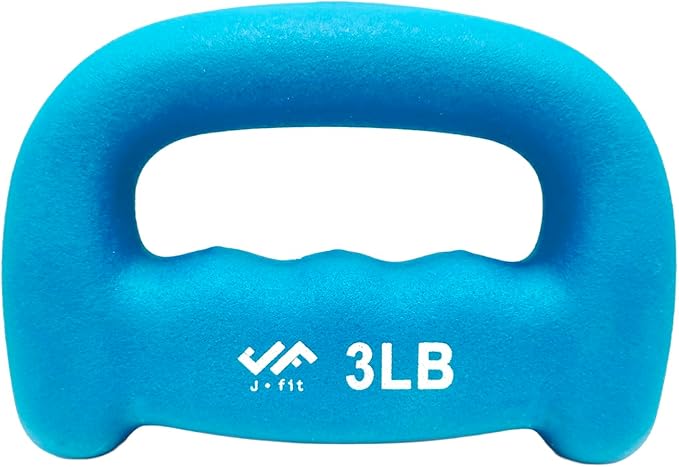 JFIT Neoprene D Grip Dumbbells - Single Weights 1LB-5LB - Premium Non-Slip, Hand Weights, Ergonomic Design