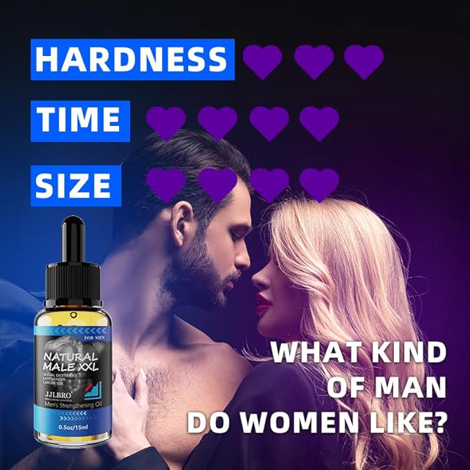 Natural Male Enhancement Oil, Body Gel for Private Part, Men's Re-Vitalize Enlargement Cream, Enhance Size and Performance – Get Bigger Thicker and Stronger (Male XXL)