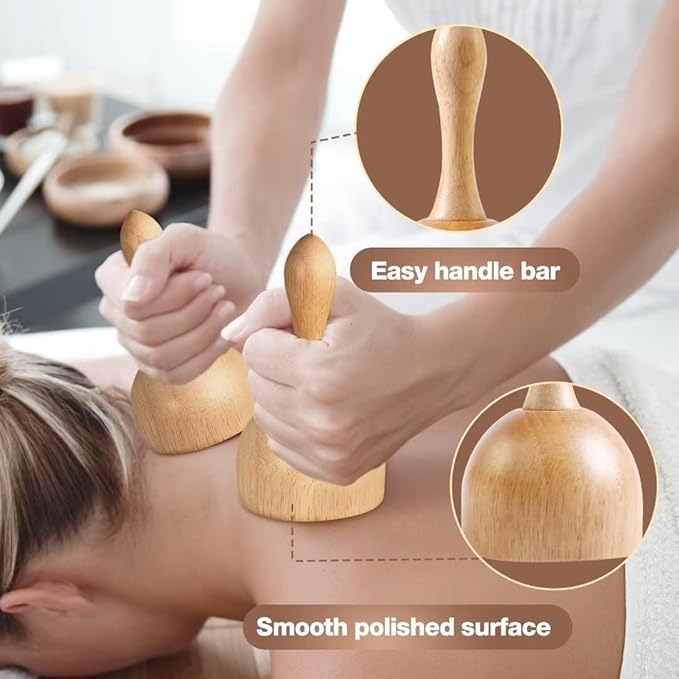 10-in-1 Wood Therapy Massage Tools Gua Sha Wooden Massager for Body Shaping Massage Tool Set Wood Therapy Tools for Relieving Muscle Pain Body Lymphatic Drainage Massager Anti-Cellulite