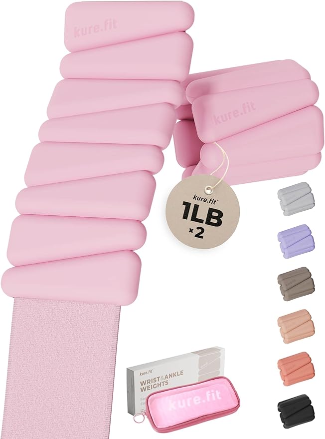 Pilates Weight | Wrist & Ankle Weights for Women | Weighted Bangles | 1LB/ 2LB Each (Set of 2)