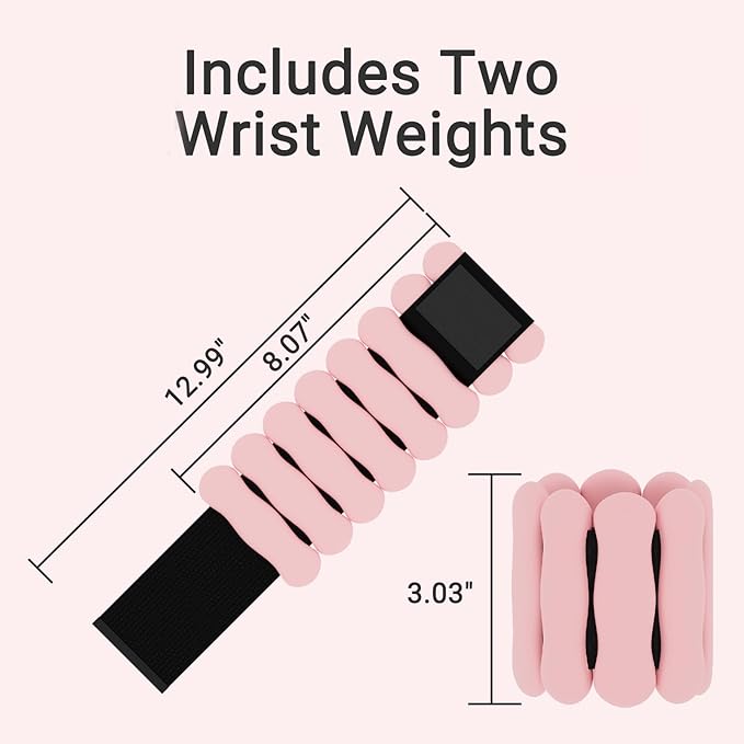 Wrist Ankle Weights for Women Men, Leg Arm Wrist Weights Bangles 1lb*2 2lb*2 Wearable Weights Pilates Weighted Bracelet for Strength Training Walking Swimming Yoga Physical Therapy