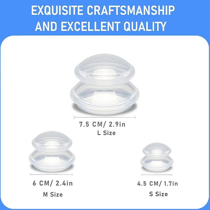 Silicone Cupping Therapy Set, Cupping Kit for Massage Therapy, Massage Cupping Cups for Household Cellulite Joint Pain Muscle Pain