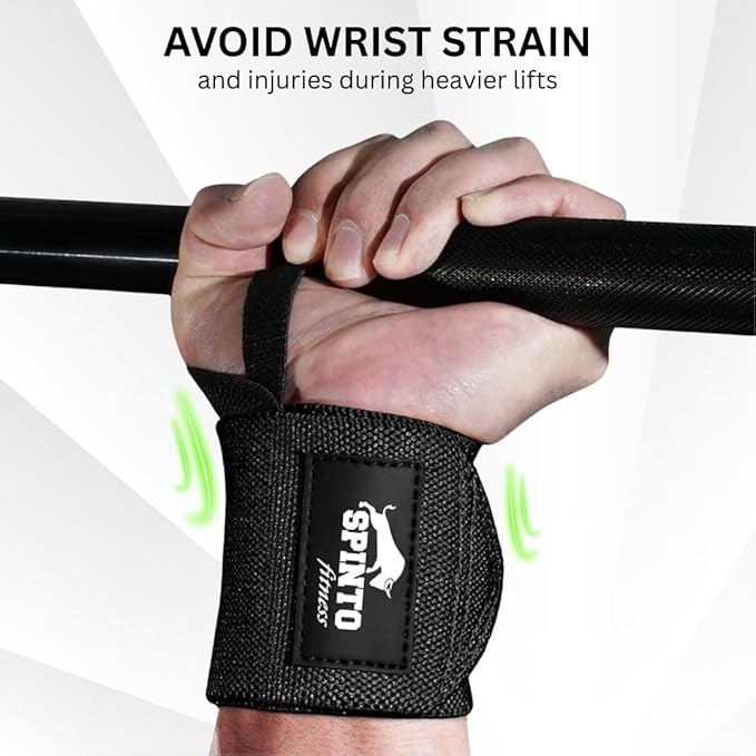 18" Wrist Wraps for Weightlifting USPA-Approved Wrist Support with Thumb Loop Heavy Duty Wrist Braces for Powerlifting, Gym, Cross Training & Strength Training for Men & Women
