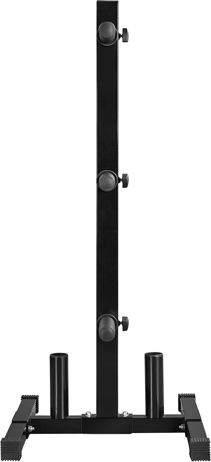 Yaheetech 2in Weight Plate Rack Tree & 2 Barbell Bar Holders Olympic Weight Organizer Storage Stand, Holds Up to 882 lbs