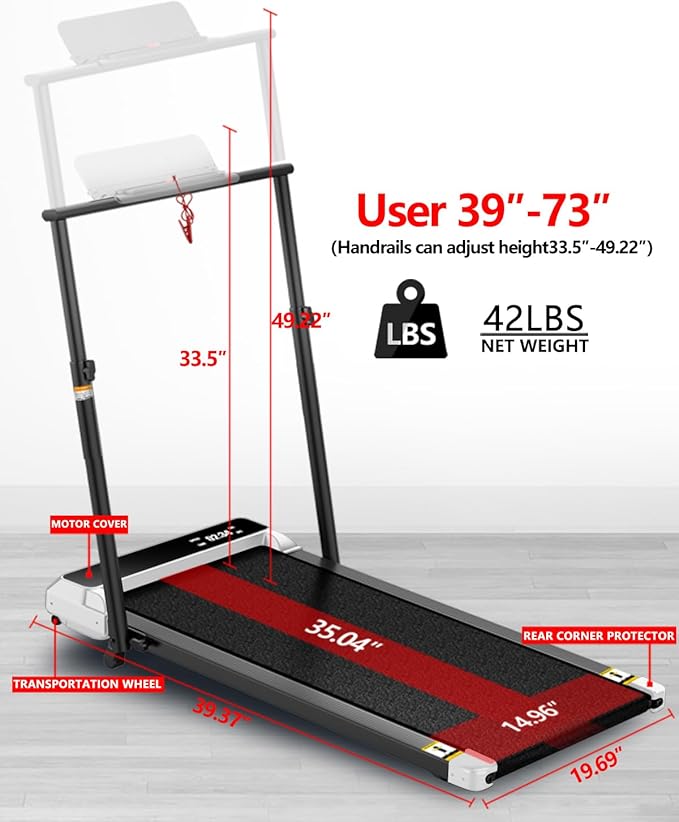 3-in-1 Walking Pad with Incline,2.5 HP Under Desk Treadmill for Home Office,265 LBS Compact Walking Treadmill with LED Display,No Assembly