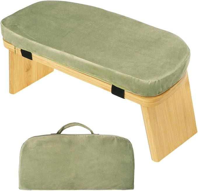 Bamboo Meditation Bench for Sitting and Kneeling, Ideal for and Prayer