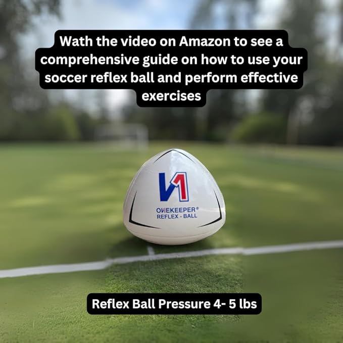 ONEKEEPER Soccer Reflex & Reaction Ball - White, Orange, Blue, Pink, and Fluo Yellow, Agility and Coordination Training for Kids and Juniors (Pump Not Included)
