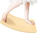 Gentle Monster Wobble Balance Board, Wooden Montessori Toy Rocker Board Natural Wood Kids Toddler Open Ended Learning Toy Yoga Curvy Board for Adult Office Classroom Christmas Gifts