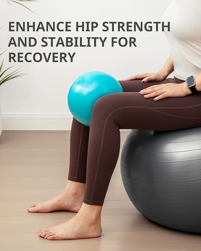 Trideer 9-Inch Pilates Ball, Small Exercise Ball for Yoga, Core Training, Physical Therapy, Balance, Stability and Stretching Pilates Equipment with Inflation Straw