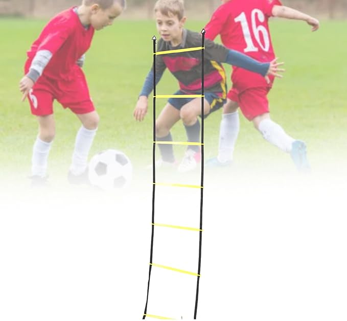 Agilitys Ladder Speed Training Set, Football Soccer Training Equipment with Soccer Cones Running Umbrella Ground Stakes for Teens Adults Athletes