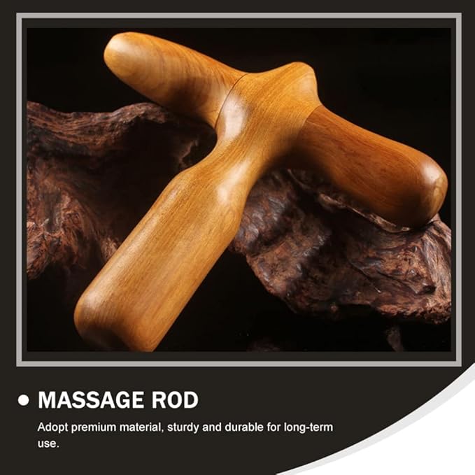 Lurrose Hand Tools Thai Massage Tools Wooden Stick Massager Point Tool Chinese Health Baoding Fitness Balls Health Exercise Stress Balls for Men Women Manual Massage Balls
