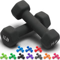 Portzon Weights Dumbbells 10 Colors Options Compatible with Set of 2 Neoprene Dumbbells Set,1-15 LB, Anti-Slip, Anti-roll, Hex Shape