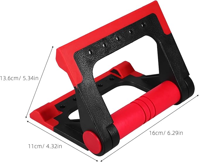 Homoyoyo Push-up Rack Bars for Men and Women, Red Non-slip Push-up Stand Pair, Portable Floor Push-up Bars for Home Fitness Strength Training Equipment