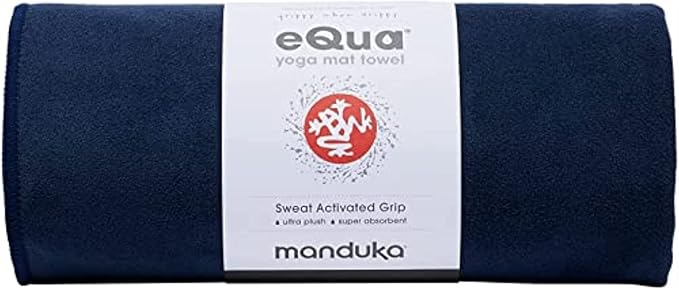 Manduka eQua Hot Yoga Mat Towel - 72" Instant Moisture Activated Grip Ultra Soft Microfiber Quick Dry, Daily Use Ready Lightweight, Travel Friendly Mat Layer 72 x 26.5 inches