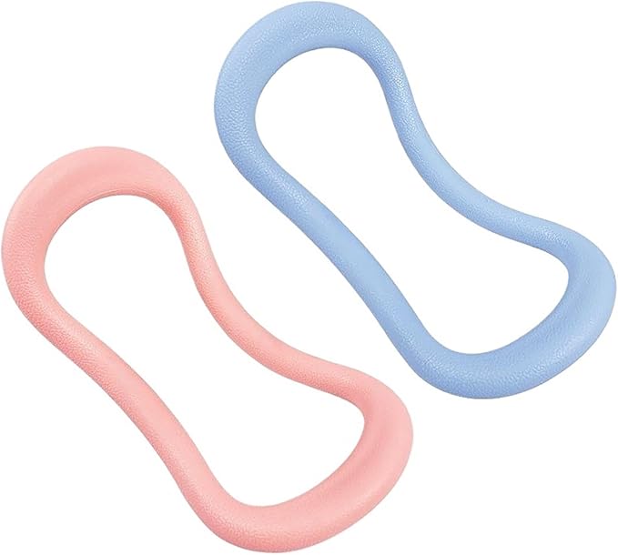 2Pcs Yoga Ring for Leg Calves, Pilates Circle Ring for Back Toning Thighs Abs and Legs, Fitness Rings for Yoga, Pilates, Gymnastics Exercise Workout