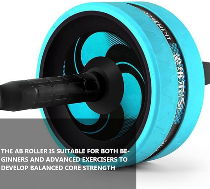 Ciieeo Quiet Ab Roller Wheel for Abdominal Exercise with Knee Pad and Jump Rope Set, Fitness Roller Wheel for General Core Workout and Strength Training