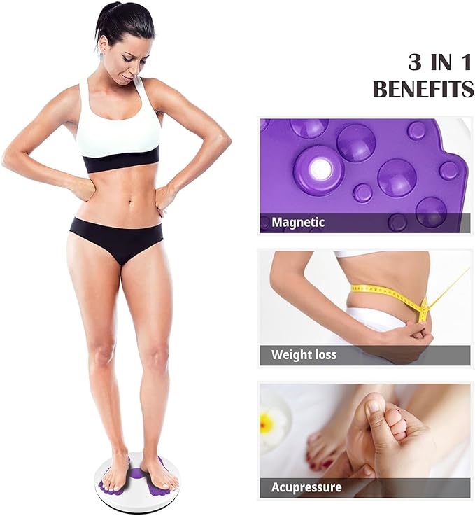 H H&J HUAJIAN Waist Whisper Disc Twister Board Body Twister Waist Twister Body Shaping Rotating Board for Women's Twisting Sports Equipment Aerobic Exercise Foot Massage