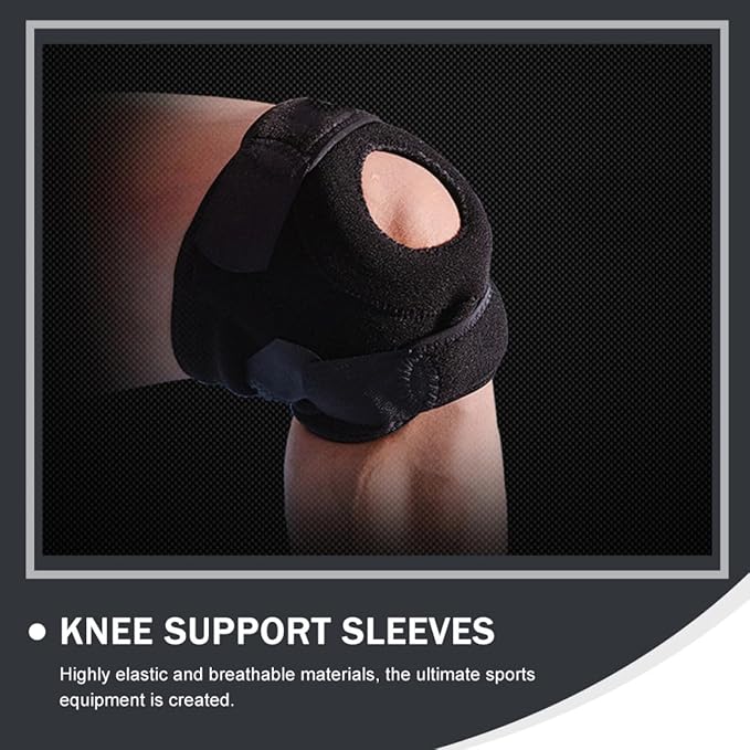 2pcs Breathable Knee Support Sleeves Lightweight Protective Cushion Knee Wraps for Fitness Cycling Basketball Joint Protection