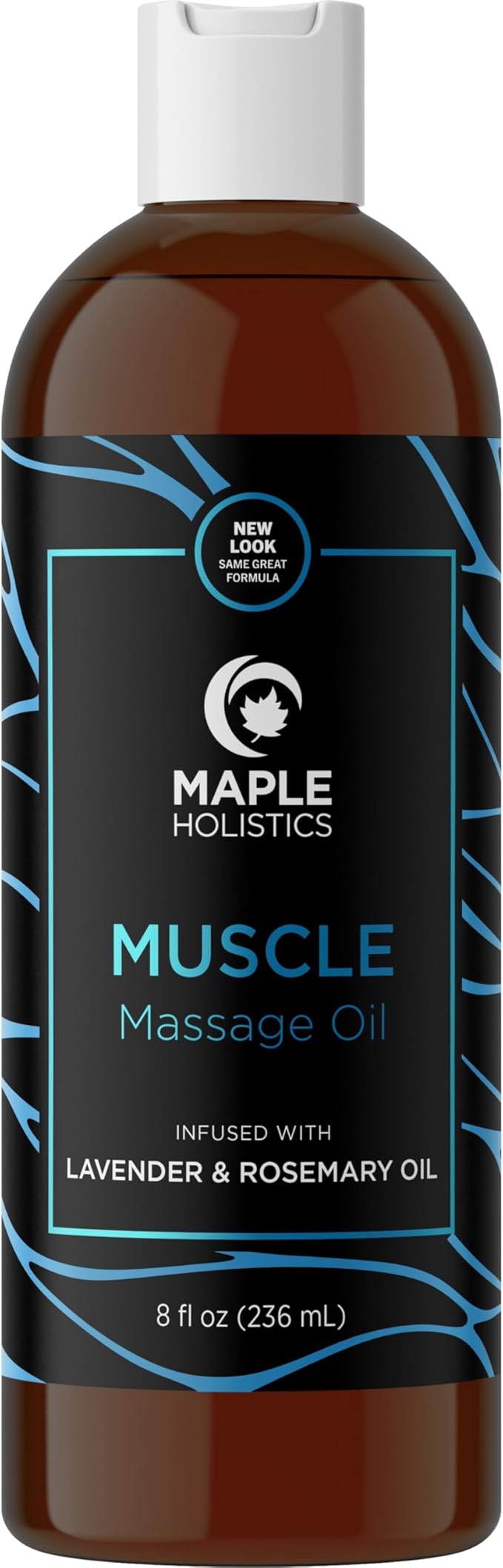 Muscle Massage Oil for Body - Relaxing Massage Oil with Lavender Lemon and Rosemary Essential Oils for Muscles and Joints - Gentle Moisturizing and Warming Formula for Pro or Home Use (8 Fl Oz)
