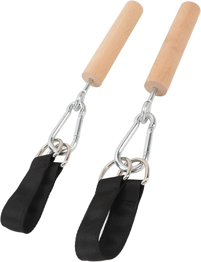 Pull Up Handles Attachment, Portable Pull Up Grip Exercise Handle, Multifunction Wood and Iron Pull Up for Indoor Outdoor Training, Strength Building Equipment for Forearm and Gr