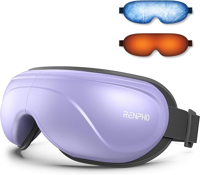 RENPHO Eye Massager with Heat and Cooling, Birthday Gifts for Mom Dad Women Men Heated Eye Mask for Migraine Relief Reduce Strain Improve Sleep Eyeris 2