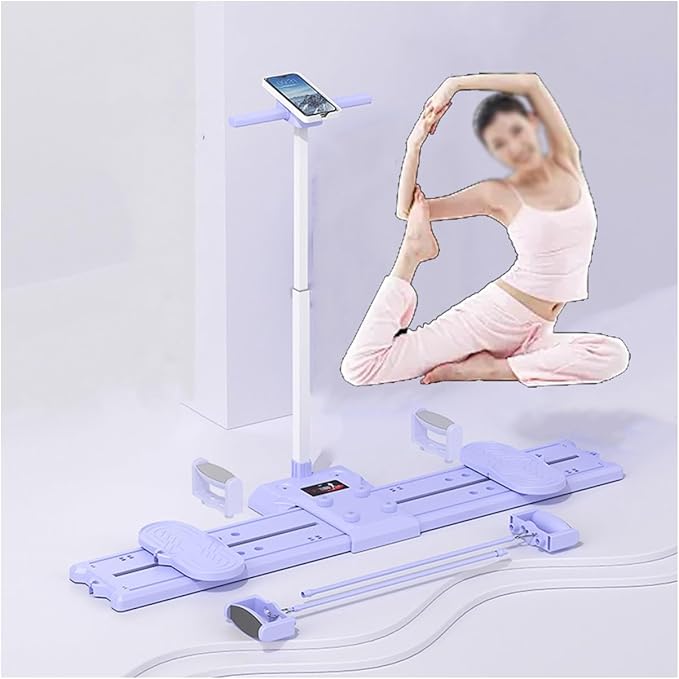 Ski Machine Leg Splitter Leg Strength Split Exerciser Foldable Skiing Exerciser Yoga Fitness Equipment for Use Core Strength Training Instrument(Counting Type,Resistance Rope)